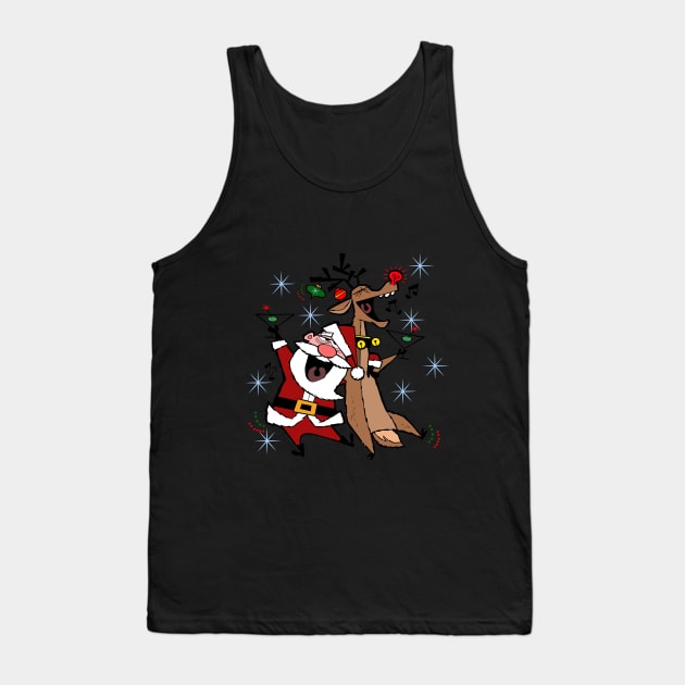 happy Holidays drunk santa Tank Top by richhwalsh